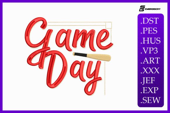 Baseball Game Day Sports: An Embroidery Review