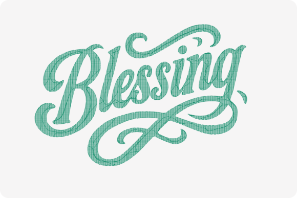 Blessing Script Lettering: An Embroidery Review