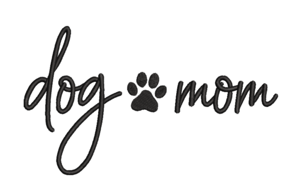 Dog Mom Script with Paw: An Embroidery Review