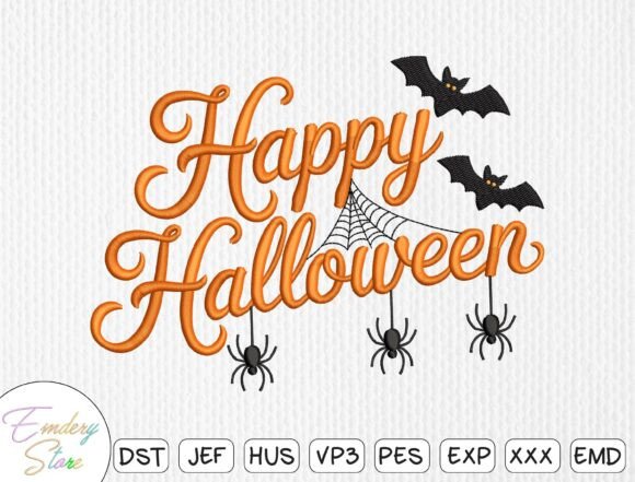 Happy Halloween: A Spooky-Sweet Embroidery Design for Personalized Gifts